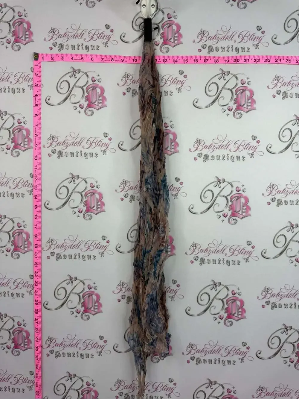 Scarf floral Lightweight Beige and Blue Women's Scarf